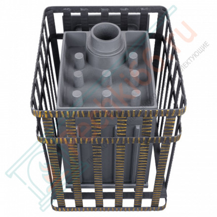 Чугунная печь для бани Гроза в сетке 18 (П2) (ТехноЛит)