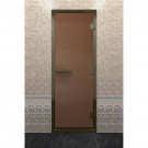 Дверь для хамама в бронзовом профиле, бронза матовая 190x80 (DoorWood)