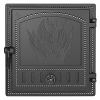 Дверца топочная чугунная 281, антрацит (Везувий)