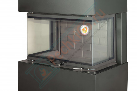 Камин Родос 800 графит белый шамот (ЭкоКамин)