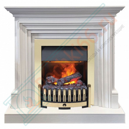 Электрический Каминокомплект Bradford - Белый с очагом Danville Brass FB2