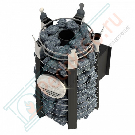 Банная печь Августа СТОУН стронг с панорамным стеклом (Добросталь)