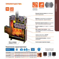 Печь для бани Кузбасс-20 ТК (2018) (Теплодар)