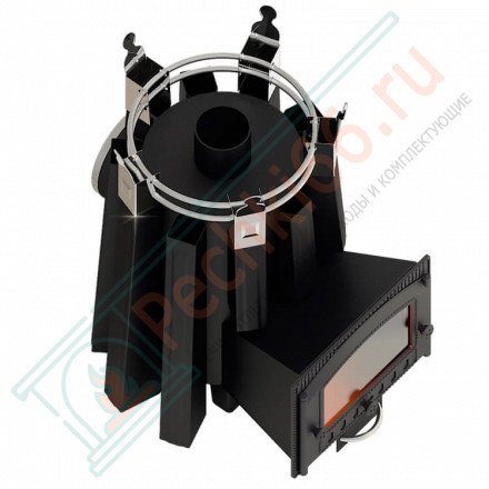 Банная печь Фредерика с панорамным стеклом (Добросталь)