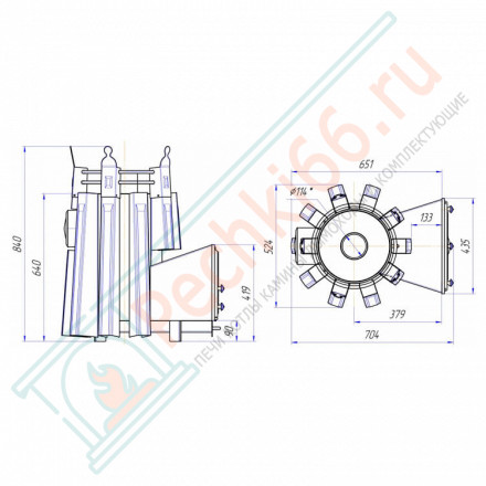 Банная печь Фредерика с панорамным стеклом (Добросталь)