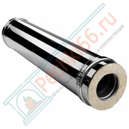 Сэндвич труба V50R с изол L=1000 (AISI-321/0,8-ОЦИНК-RAL/0,5) d-200/300 (Вулкан-Cerablanket)