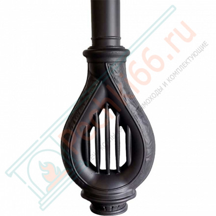 Дымоход конвектор d-130М-115М «Лира» черный (ProMetall)