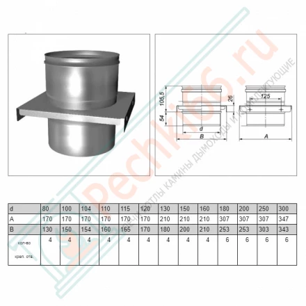 Опора без изол (AISI-321/0,8мм) d-300 (Вулкан)