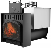 Банная печь Горыныч 3, большая дверь со стеклом, с конвекционным порталом (ТермоСфера)