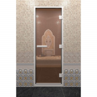 Стеклянная дверь DoorWood Хамам Бронза 1900х800 (по коробке)