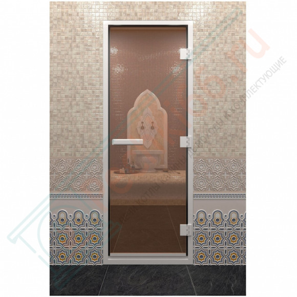 Стеклянная дверь DoorWood Хамам Бронза 1900х800 (по коробке) в Москве