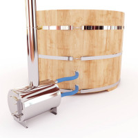 Японская баня Фурако круглая с внешней печкой 180х180х120 (НКЗ)