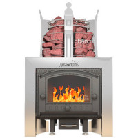 Банная печь Августа ПРОФИ с панорамным стеклом (Добросталь)