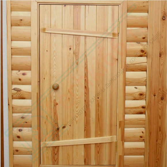 Входная деревянная дверь для бани 1750x750x40 сосна (Россия) в Москве