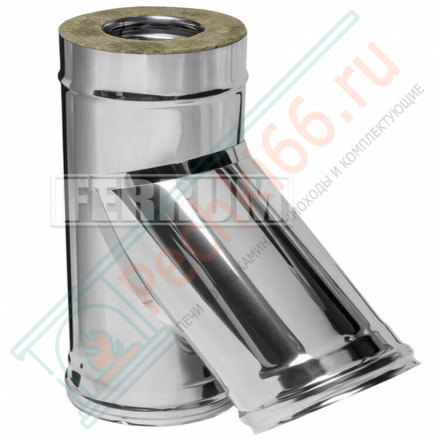 Сэндвич тройник 45° (НЕРЖ-430/0,5-НЕРЖ-430/0,5) d-200/280 (Ferrum GS)