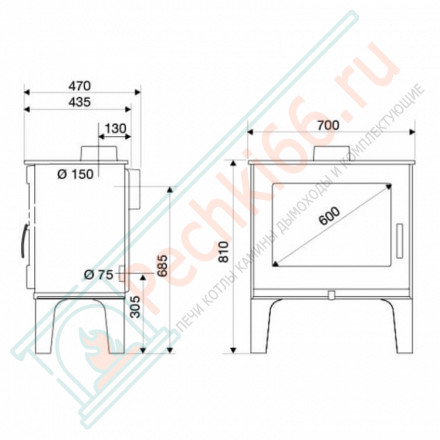 Чугунная печь-камин Octave (Supra) до 200 м3