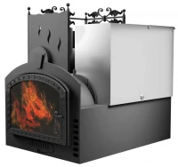 Банная печь Горыныч 3, большая дверь со стеклом, система воздушного отопления (ТермоСфера)