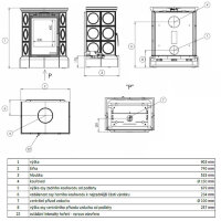 Кафельная печь Helvetia KP, керамический цоколь, 2-цвета (ABX)