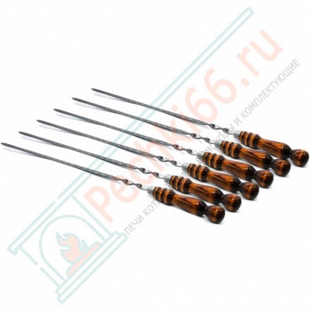 Набор шампуров L=50 см, с деревянной ручкой, 10 шт