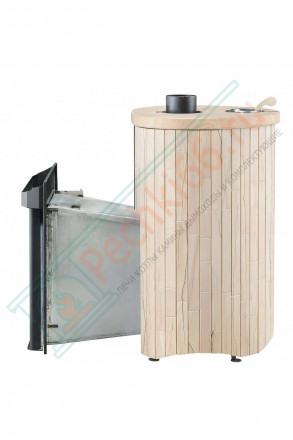 Дровяная банная печь Ферингер ОПТИМА "Окаменевшее дерево наборный" до 28 м³