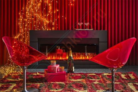 Каминокомплект Lindos Белый (линейный) с очагом Prism BLF5051