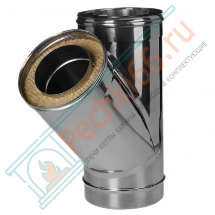 Тройник 45° с изол (НЕРЖ-321/0,5-НЕРЖ-439/0,5) d-150/230 (Дымок-Lux)