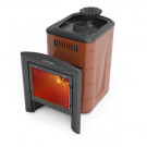 Печь для бани Гейзер Мини 2016 Carbon Витра ЗК терракота (T.M.F) до 12 м3 Печь для бани Гейзер Мини 2016 Carbon Витра ЗК терракота (T.M.F) до 12 м3