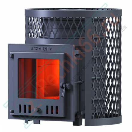 Чугунная печь для бани Искандер 25 (М) в сетке (ТехноЛит)