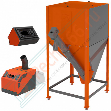 Пеллетная горелка 42 Комфорт (горелка+пу+механизм+напольный бункер) (Теплодар)