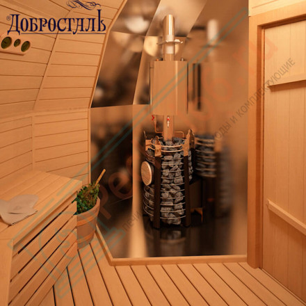 Банная печь Екатерина СТОУН стронг со стеклом (Добросталь)