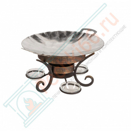 Подставка под садж/казан кованная с угольницей "Шёлковый путь премиум"
