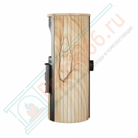 Печь-камин Лада в облицовке Ламель - Окаменевшее дерево (Ферингер) до 150 м3