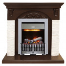 Каминокомплект Bern Сланец мелкий белый / Темный дуб с очагом Danville Chrome FB2 Каминокомплект Bern Сланец мелкий белый / Темный дуб с очагом Danville Chrome FB2