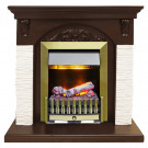 Каминокомплект Bern Сланец мелкий белый / Темный дуб с очагом Danville Antique Brass FB2 Каминокомплект Bern Сланец мелкий белый / Темный дуб с очагом Danville Antique Brass FB2