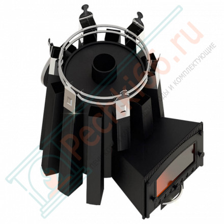 Банная печь Екатерина стронг с панорамным стеклом (Добросталь)