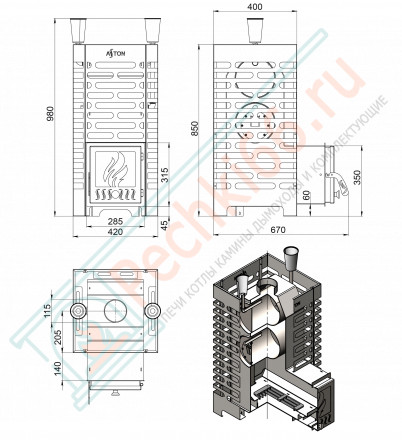 Печь для бани ASTON 20 INOX (Aston)
