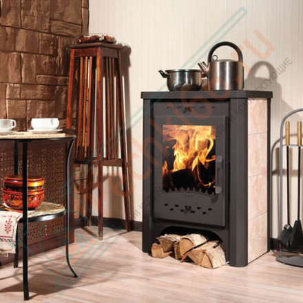 Печь-камин Бавария, с плитой (ЭкоКамин) до 195 м3