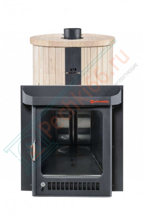 Дровяная банная печь Ферингер Малютка ПФ "Окаменевшее дерево наборный" до 18 м³