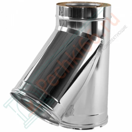Тройник 45° V50R с изол (AISI-310S/0,8-AISI-304/0,5) d-130/230 (Вулкан-Cerablanket)