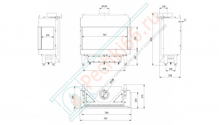 Газовый камин LEO/P/70/G31/37MBAR (баллонный газ) (Kratki)