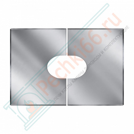 Фланец разрезной 33/45º без изол 730х974 на трубу V50R (AISI-304/0,5) d-130/230 (Вулкан)