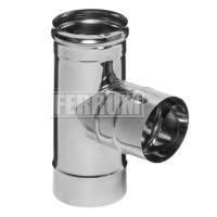 Тройник 90° (НЕРЖ-430/0,8) d-115 (Ferrum HF) Тройник 90° (НЕРЖ-430/0,8) d-115 (Ferrum HF)