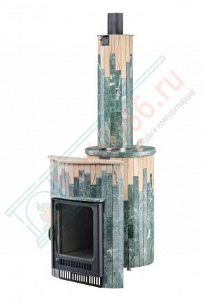 Дровяная банная печь Ферингер Малютка ПФ "Змеевик + Окаменевшее дерево" до 18 м³