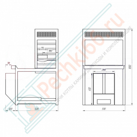 Печь для бани Емельяныч-1 Сlassic, под бак 60 л (Дионис)