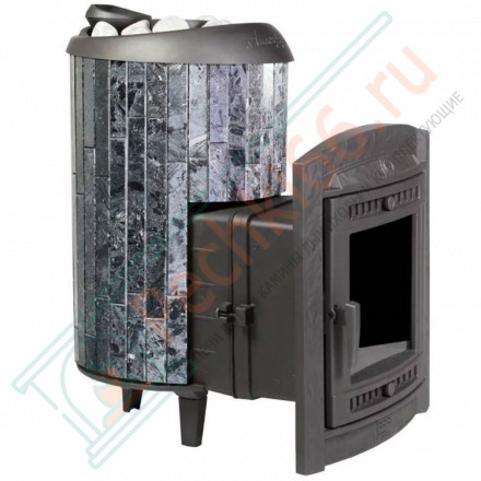 Печь для бани Атмосфера L+, усиленная каменка, ламели "Пироксенит" (ProMetall)