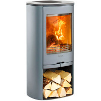Печь-камин 810:5 Style, верх нержавеющая сталь, шлифовка, цвет серый (Contura)