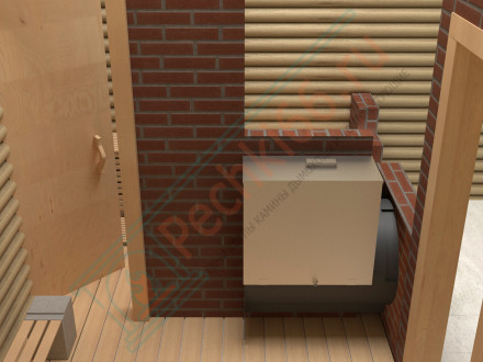 Дровяная печь на три помещения CАБАНТУЙ 3D 20