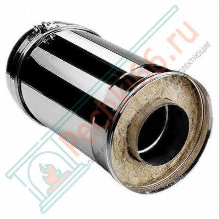 Сэндвич труба V50R с изол L=250 (AISI-321/0,8-ОЦИНК-RAL/0,5) d-160/260 (Вулкан-Cerablanket)