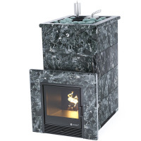 Печь для бани Геленджик в пироксените с открытым верхом (ИзиСтим)