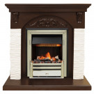 Каминокомплект Bern Сланец мелкий белый / Темный дуб с очагом Cavendish Каминокомплект Bern Сланец мелкий белый / Темный дуб с очагом Cavendish